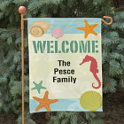 Seashells Personalized Garden Flag